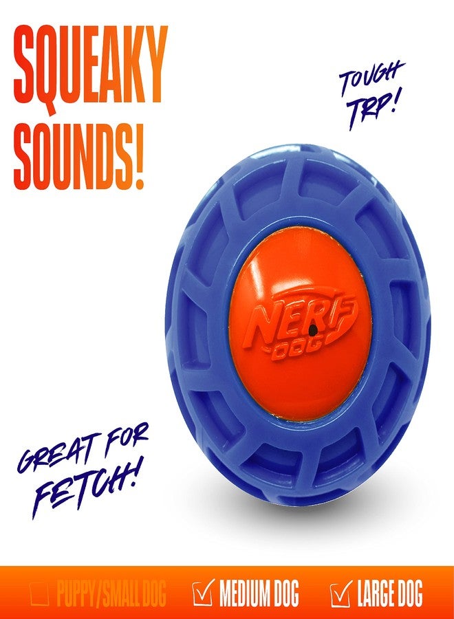 Nerf Dog 4in TPR EXO Squeak Ball - Blue/Orange, Large Breeds - Image 3